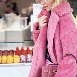 Real Camel Wool Teddy Bear peacoat